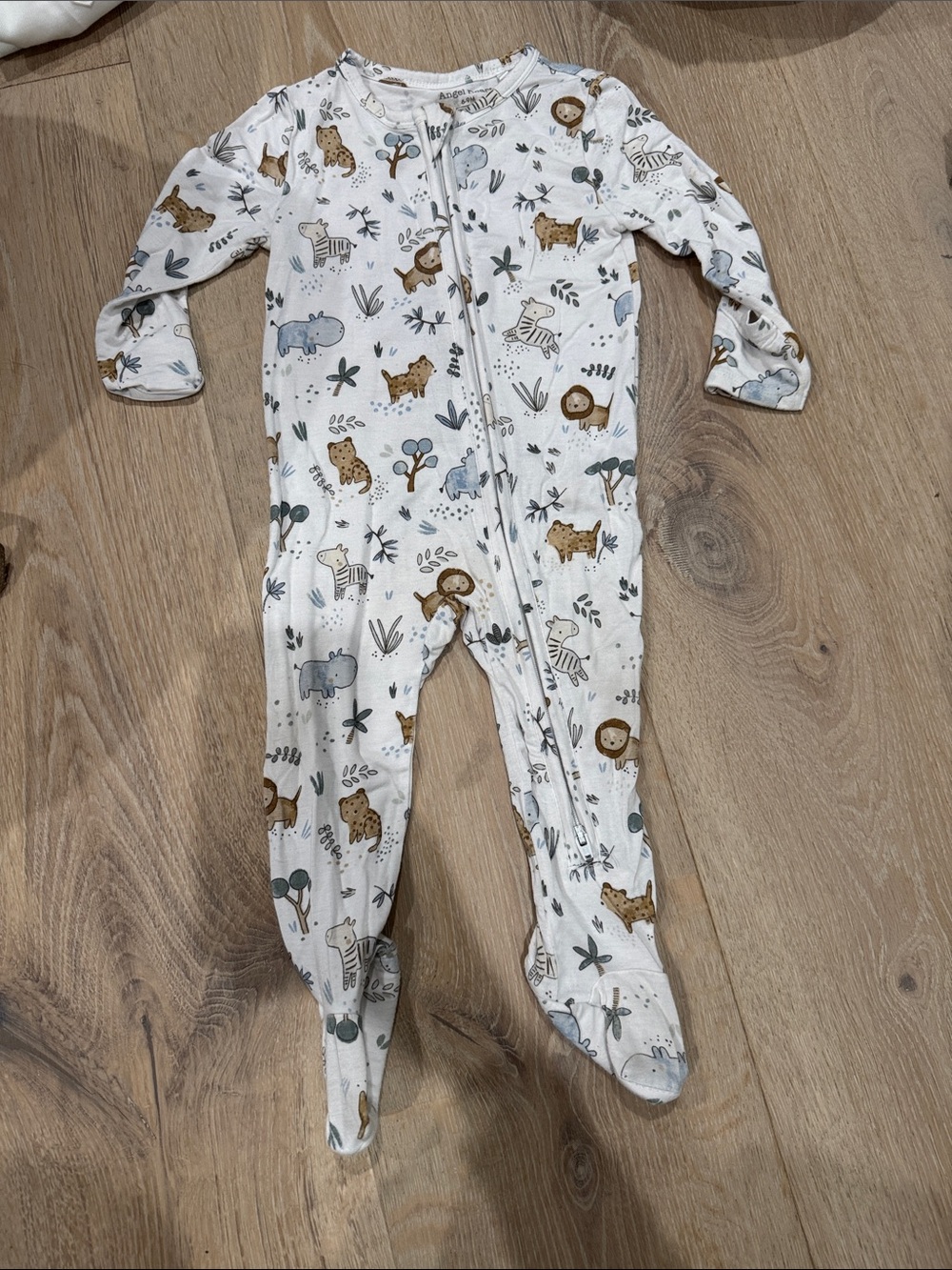 Angel Dear Cream Safari Animal Footie One-Piece